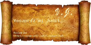 Veszprémi Judit névjegykártya